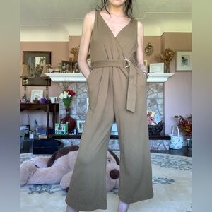 Uniqlo Brown Belted Jumpsuit